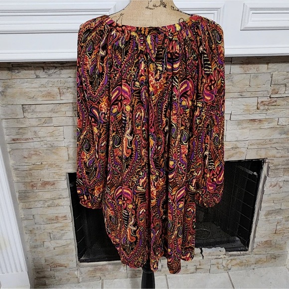Jones new York multi color paisley peasant tunic plus size 3X new!! - Picture 2 of 9
